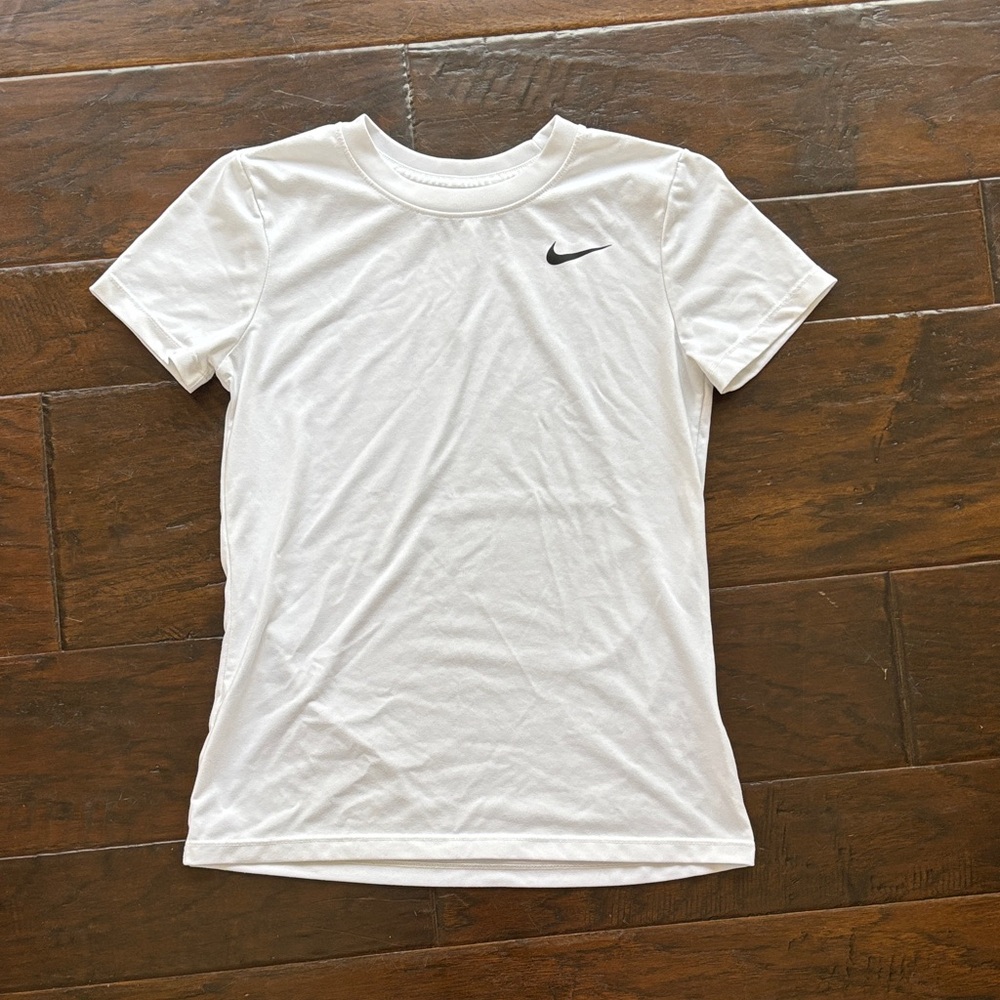 Nike White Tee with Black Logo